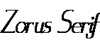 Zorus Serif Italic