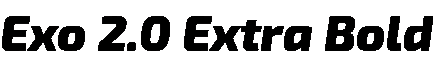 Exo 2.0 Extra Bold Italic