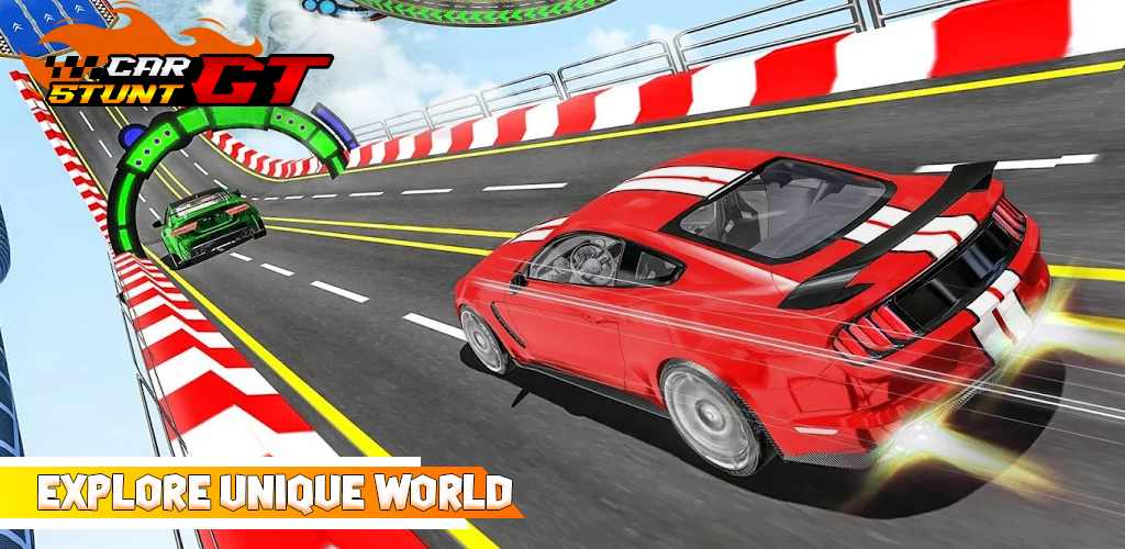 汽车特技3D赛车：超级坡道游戏